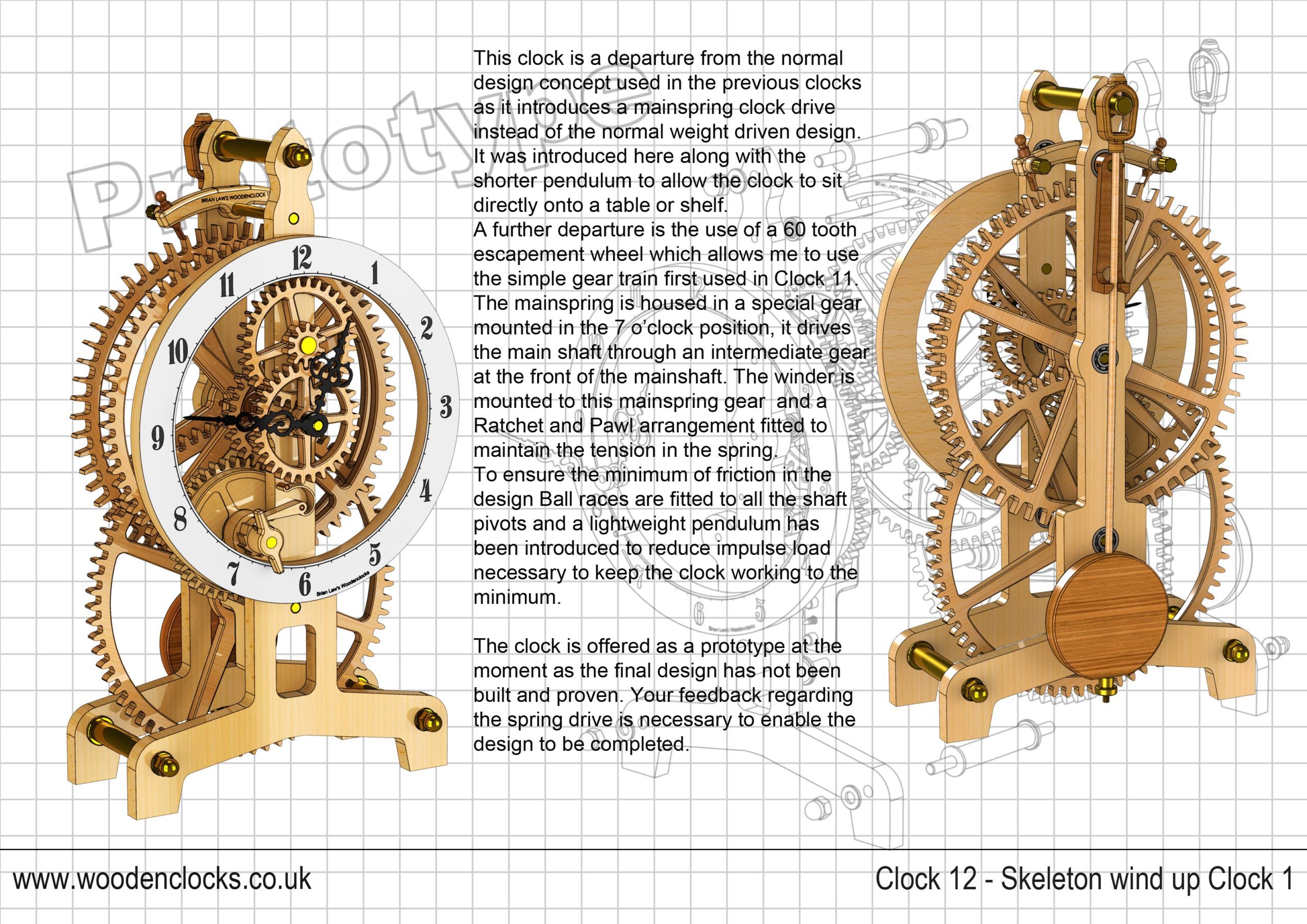 Clickwheel clock gear H6 clock winding part 